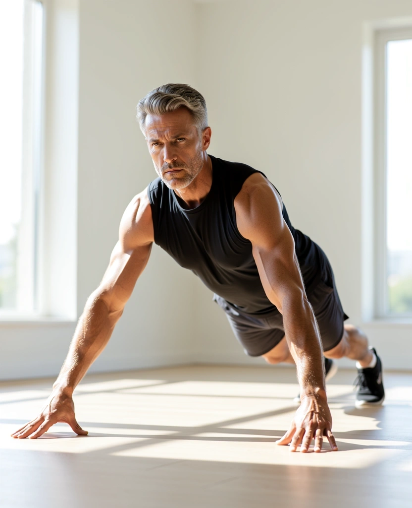 Aktiver Mann beim Training